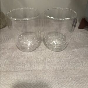 Set of Clear Double-Walled Glasses